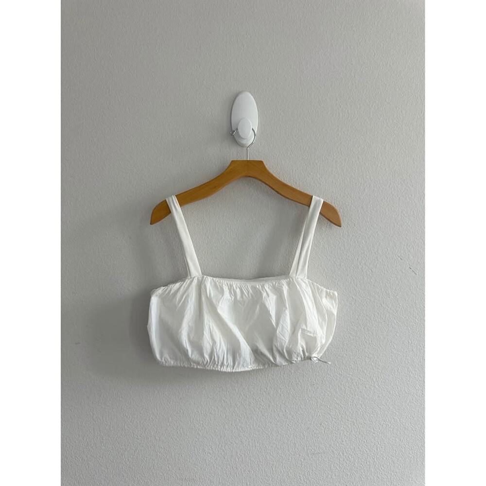 Daily Drills‎ Women’s Large Logo Bubble Cropped Cinchable Tank Sz L